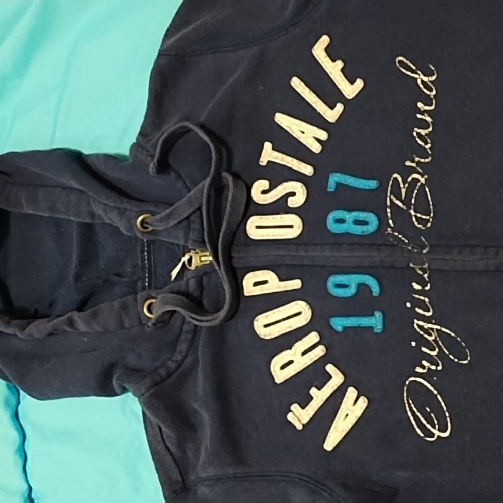 Women's Aero full-zip navy blue Original Brand hoodie size XS